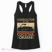 Conductor Cocktail Cruiser Pontooning Pontoon Boat Captain Women's Tank Top thumb 0