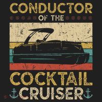 Conductor Cocktail Cruiser Pontooning Pontoon Boat Captain Hat thumb 2