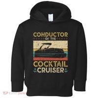 Conductor Cocktail Cruiser Pontooning Pontoon Boat Captain Toddler Hoodie thumb 0