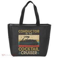 Conductor Cocktail Cruiser Pontooning Pontoon Boat Captain Tote Bag thumb 0