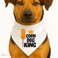 Corndog Costume  Corn Dog King  USA-Made Doggie Bandana thumb 1