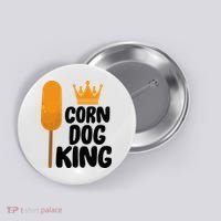 Corndog Costume  Corn Dog King  Button thumb 0