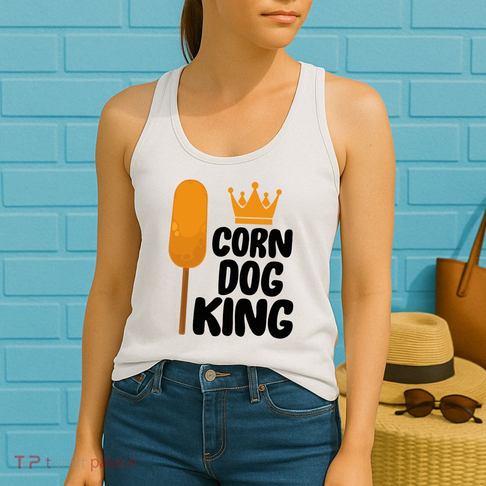 Corndog Costume  Corn Dog King  Women's Tank Top
