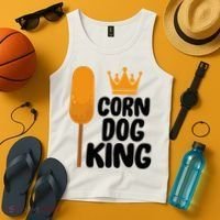 Corndog Costume  Corn Dog King  Tank Top thumb 4