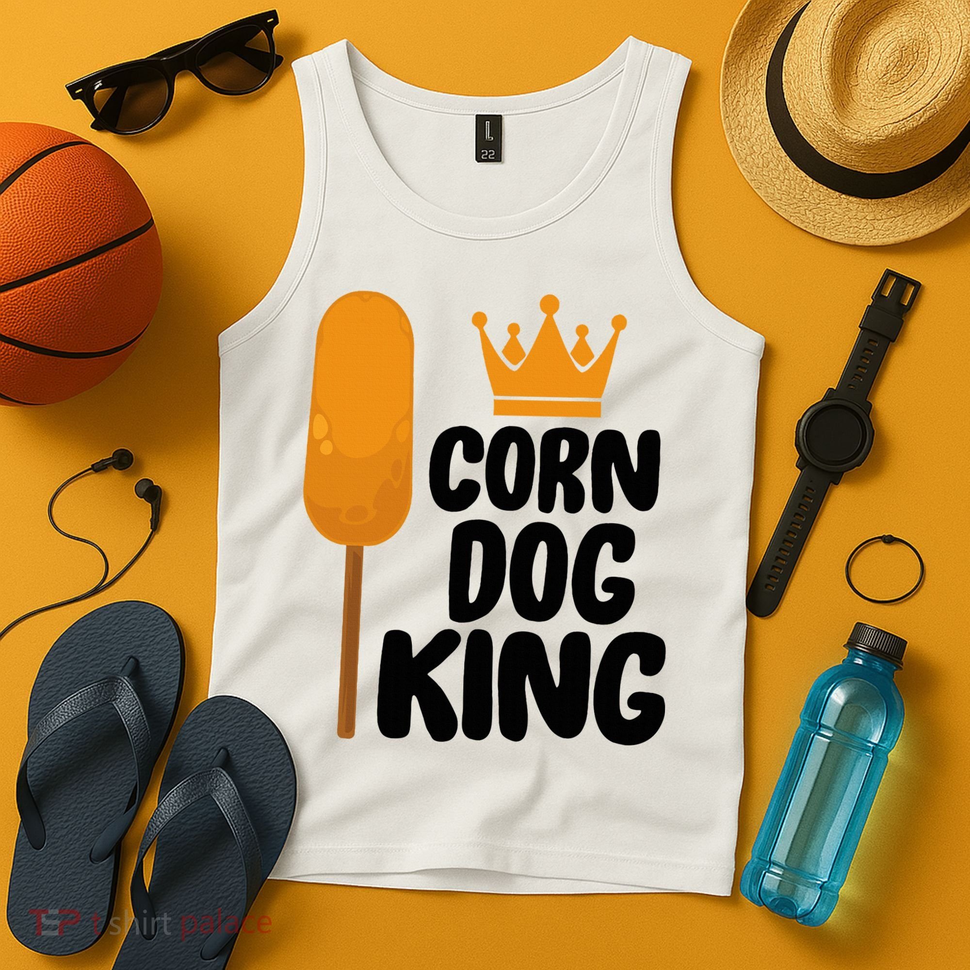 Corndog Costume  Corn Dog King  Tank Top