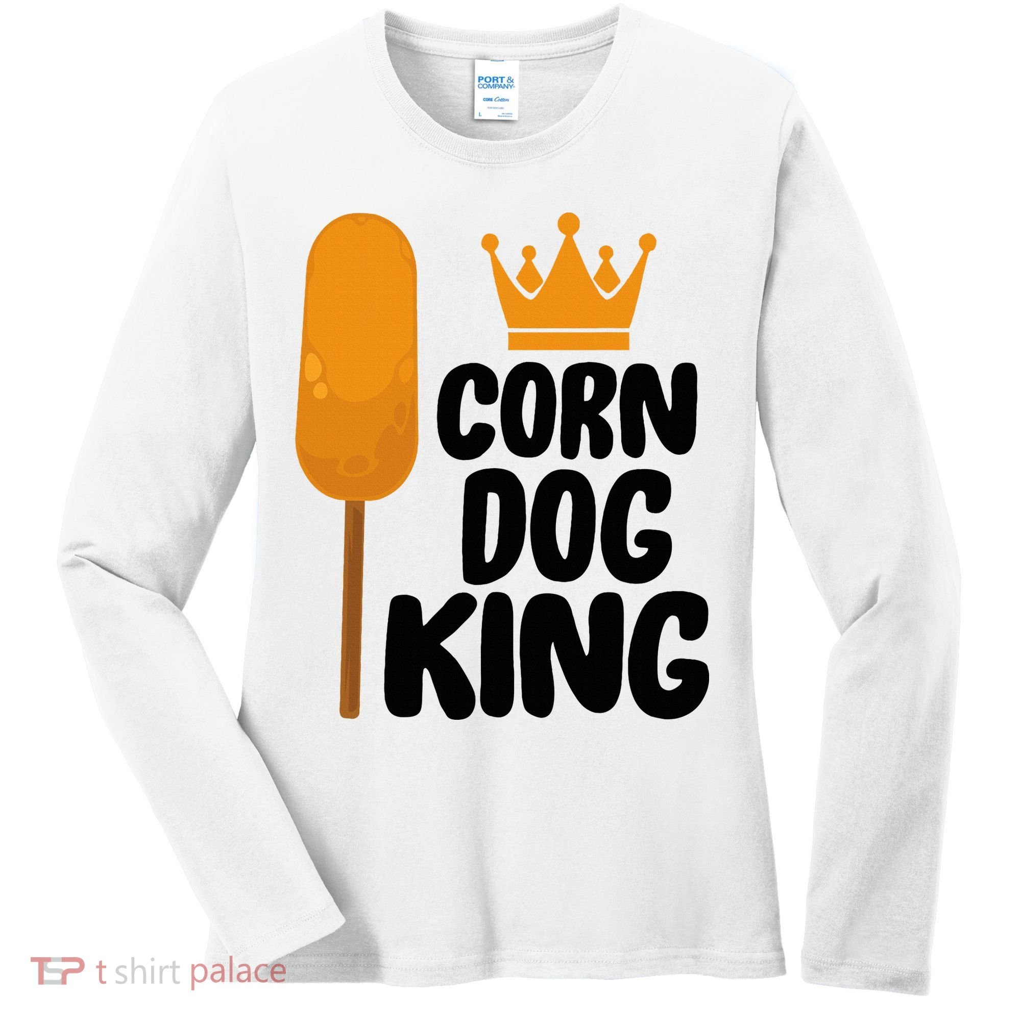 Corndog Costume  Corn Dog King  Women's Long Sleeve Shirt