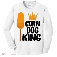Corndog Costume  Corn Dog King  Kids Long Sleeve Shirt thumb 0