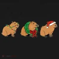 Christmas Capybara Classic Doggie Tank thumb 4