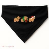Christmas Capybara Classic USA-Made Doggie Bandana thumb 0