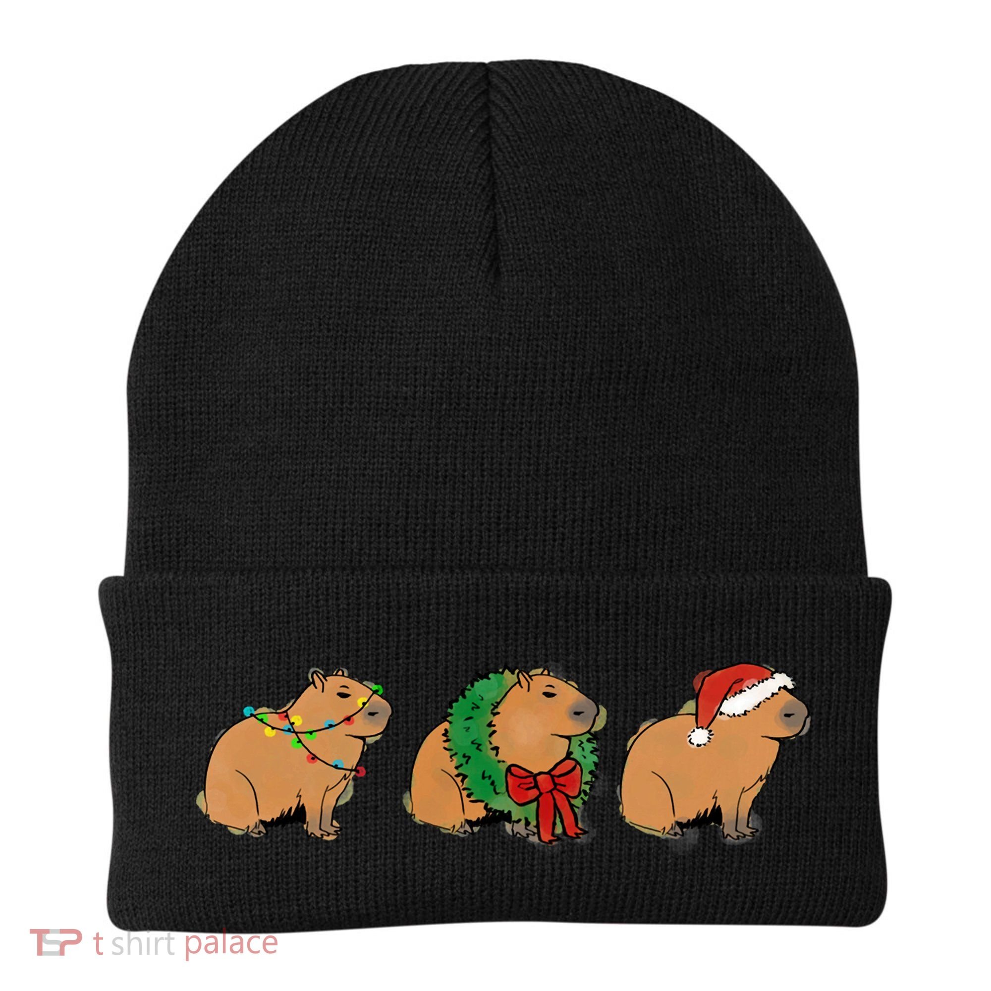 Christmas Capybara Classic Beanie