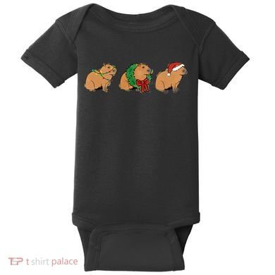 Christmas Capybara Classic Baby Bodysuit