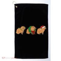 Christmas Capybara Classic Golf Towel thumb 0