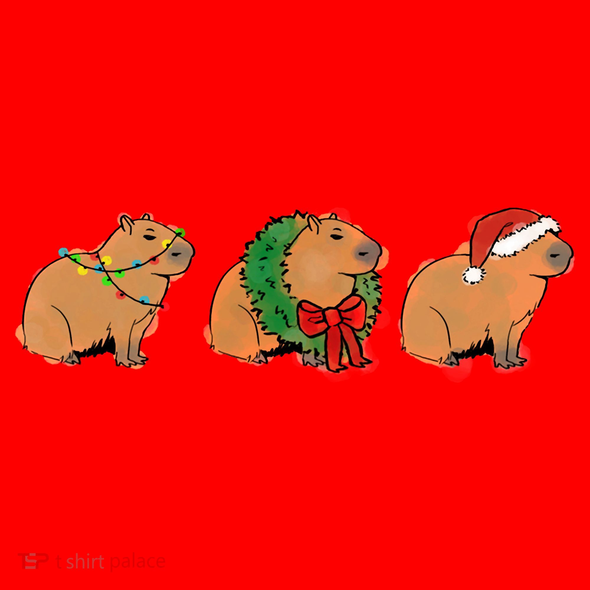 Christmas Capybara Classic Santa Hat