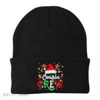 Christmas Cousin Crew Reindeer Santa Hat Lights Kid Teens Beanie thumb 0