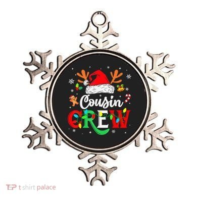 Christmas Cousin Crew Reindeer Santa Hat Lights Kid Teens Ornament