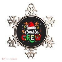 Christmas Cousin Crew Reindeer Santa Hat Lights Kid Teens Ornament thumb 0
