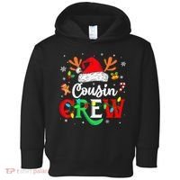 Christmas Cousin Crew Reindeer Santa Hat Lights Kid Teens Toddler Hoodie thumb 0