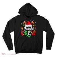 Christmas Cousin Crew Reindeer Santa Hat Lights Kid Teens Tall Hoodie thumb 0