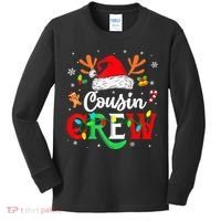 Christmas Cousin Crew Reindeer Santa Hat Lights Kid Teens Kids Long Sleeve Shirt thumb 0