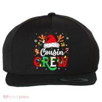 Christmas Cousin Crew Reindeer Santa Hat Lights Kid Teens Wool Snapback Cap thumb 0