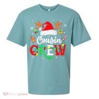 Christmas Cousin Crew Reindeer Santa Hat Lights Kid Teens Sueded Cloud Jersey T-Shirt thumb 0
