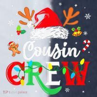 Christmas Cousin Crew Reindeer Santa Hat Lights Kid Teens Sport-Tek Competitor United Soccer Jersey thumb 4