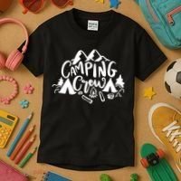 Camping Crew Camp Trip For Campers Kids T-Shirt thumb 3