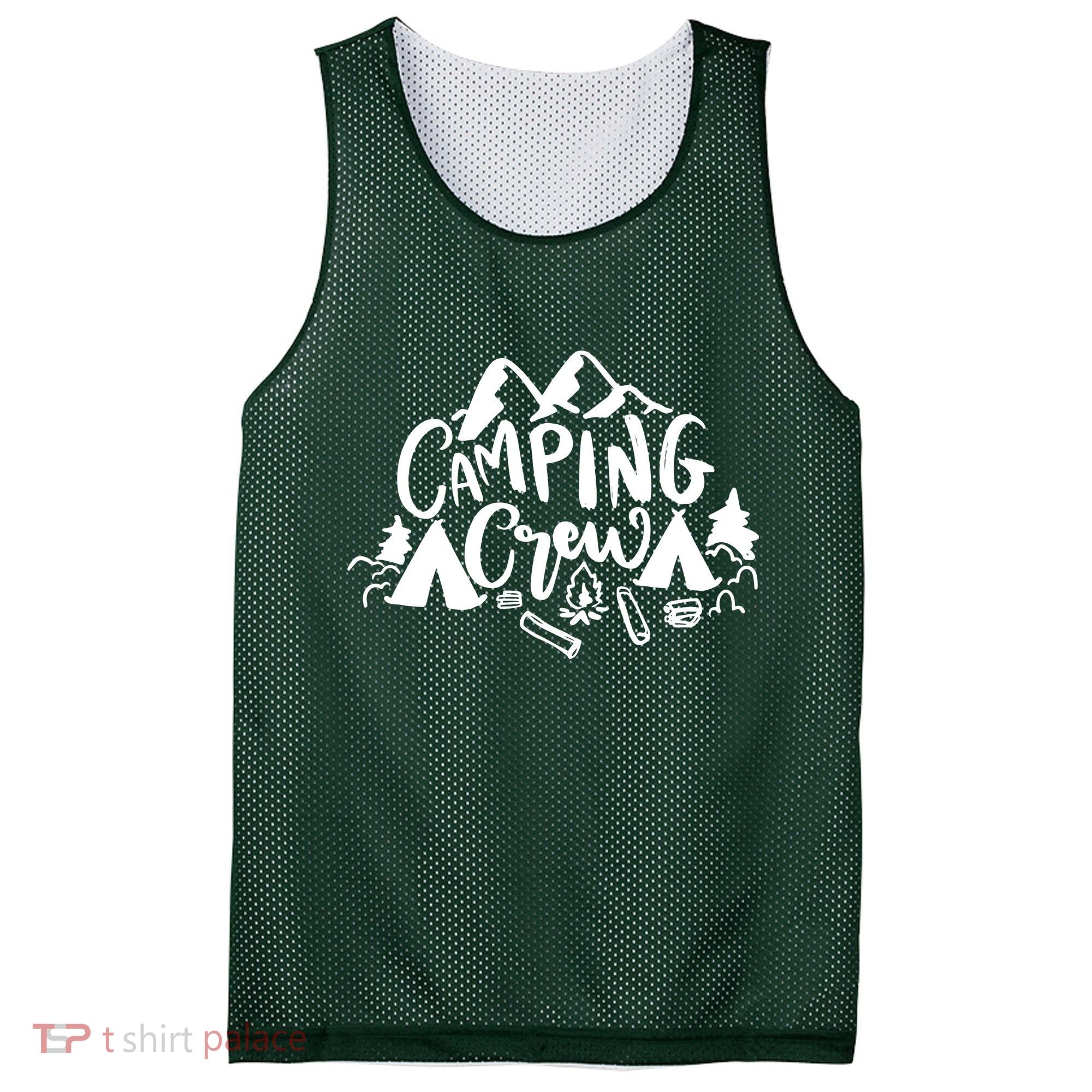 Camping Crew Camp Trip For Campers Mesh Reversible Basketball Jersey Tank
