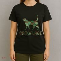 Camo Cat Catoflage Funny Cat Lover Cute Kitten Meow Cats T-Shirt thumb 4