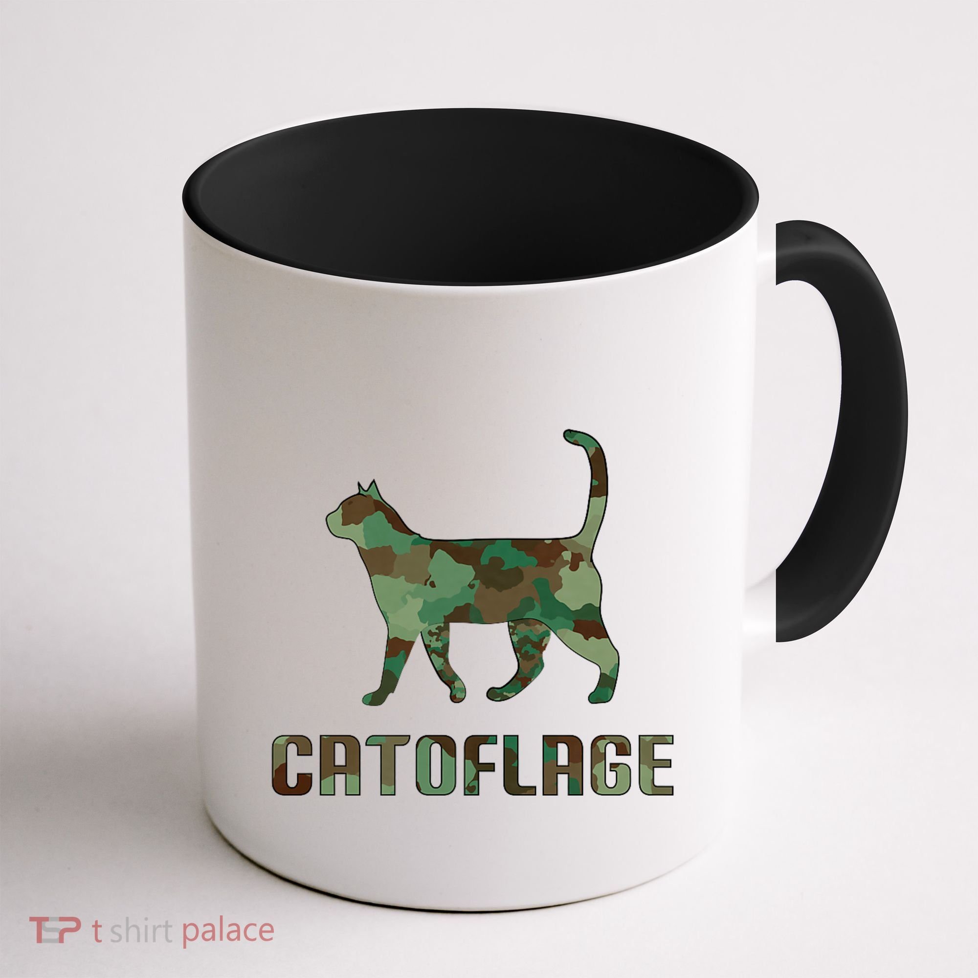 Camo Cat Catoflage Funny Cat Lover Cute Kitten Meow Cats Coffee Mug