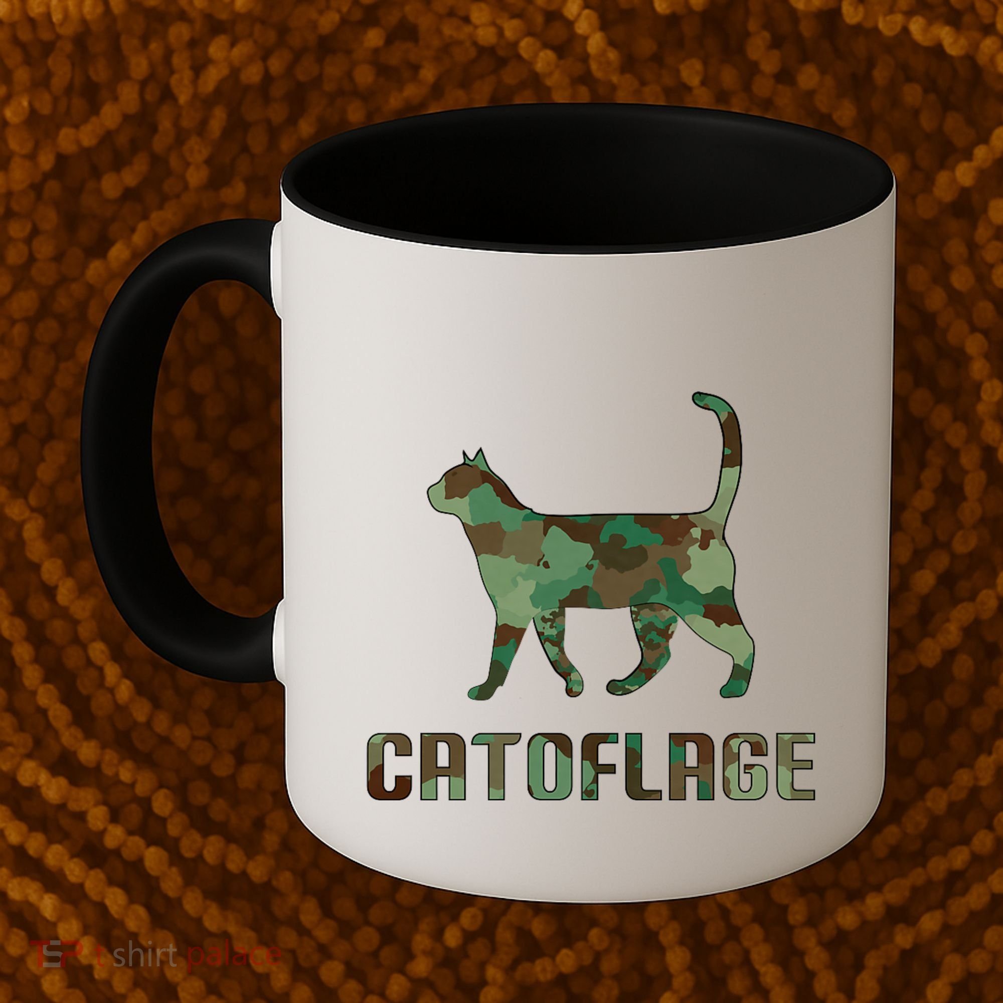 Camo Cat Catoflage Funny Cat Lover Cute Kitten Meow Cats Coffee Mug