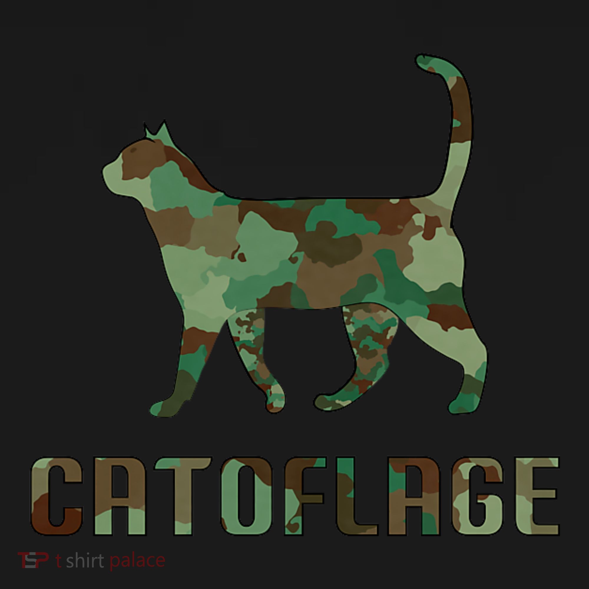 Camo Cat Catoflage Funny Cat Lover Cute Kitten Meow Cats Women's Hoodie