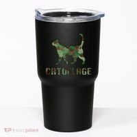 Camo Cat Catoflage Funny Cat Lover Cute Kitten Meow Cats Tumbler thumb 0