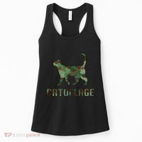Camo Cat Catoflage Funny Cat Lover Cute Kitten Meow Cats Women's Tank Top thumb 0