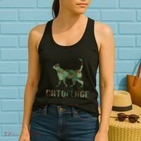 Camo Cat Catoflage Funny Cat Lover Cute Kitten Meow Cats Women's Tank Top thumb 2