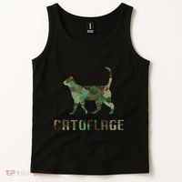 Camo Cat Catoflage Funny Cat Lover Cute Kitten Meow Cats Tank Top thumb 2