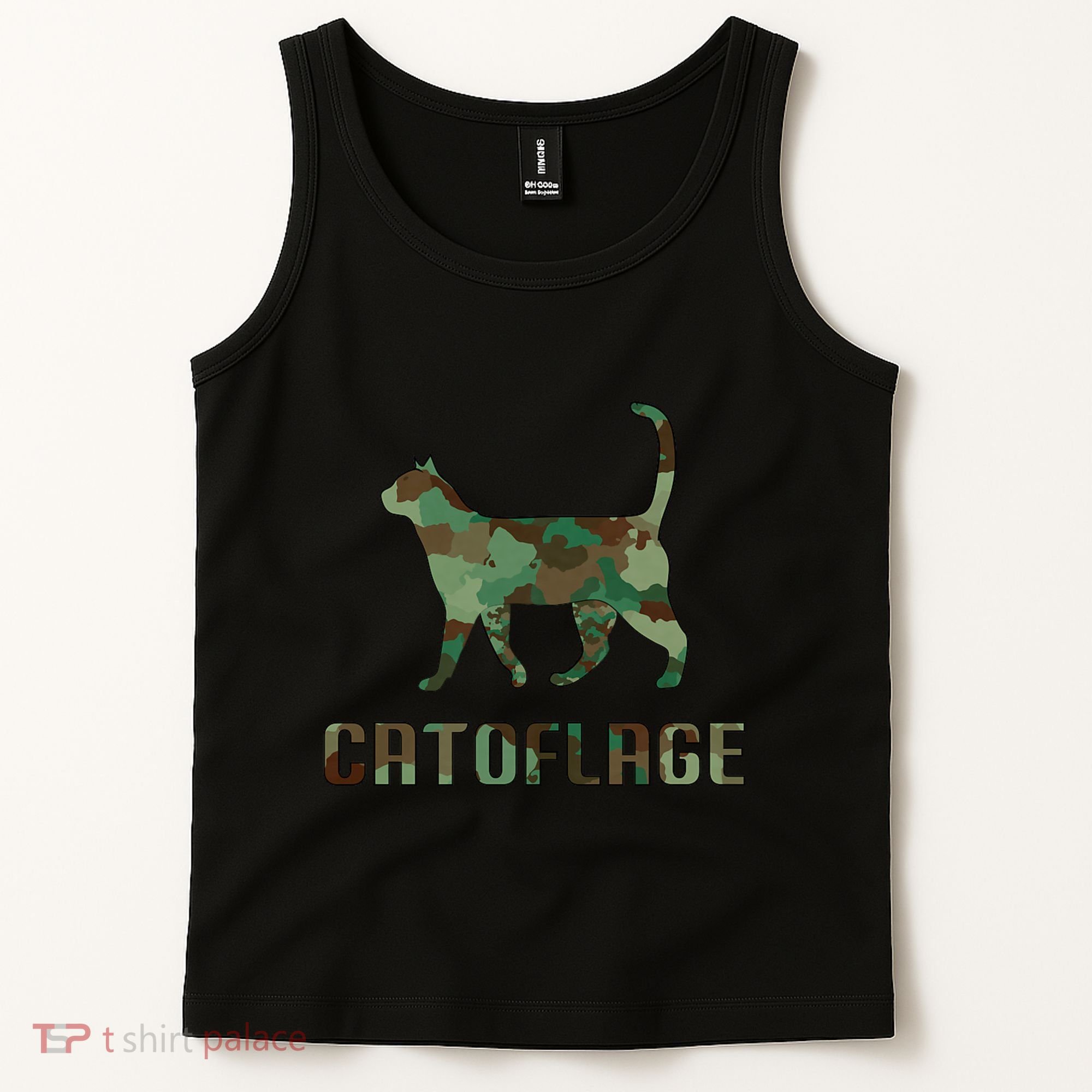 Camo Cat Catoflage Funny Cat Lover Cute Kitten Meow Cats Tank Top
