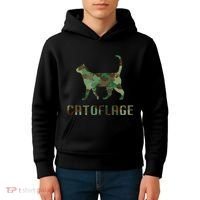 Camo Cat Catoflage Funny Cat Lover Cute Kitten Meow Cats Kids Hoodie thumb 4