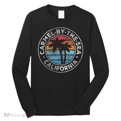 Carmel California Ca Vintage Graphic Retro 70s Long Sleeve Shirt