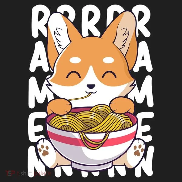 Chibi Cute Corgi Ramen Noodles Women's Sweatshirt