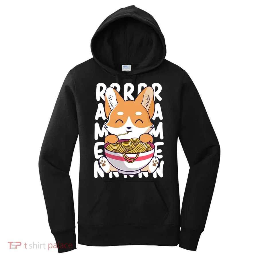 Chibi Cute Corgi Ramen Noodles Women's Hoodie