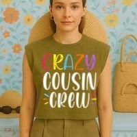 Crazy Cousin Crew Gift Garment-Dyed Women's Muscle Tee thumb 4