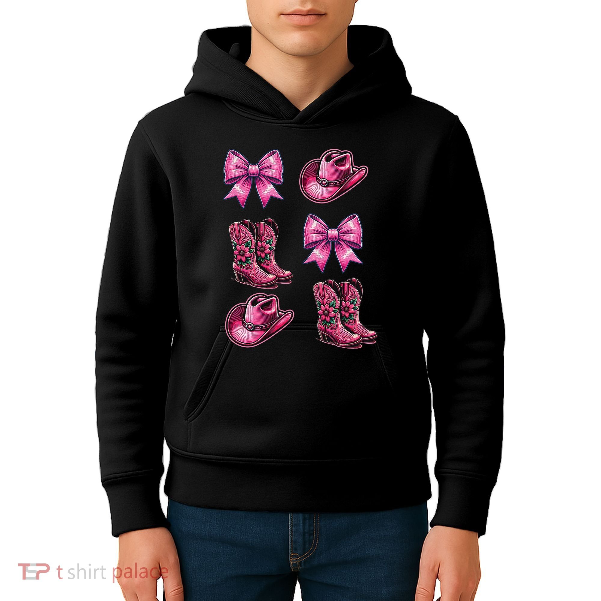 Coquette Cowgirl Kids Hoodie