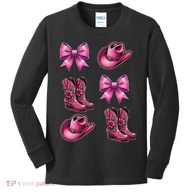 Coquette Cowgirl Kids Long Sleeve Shirt