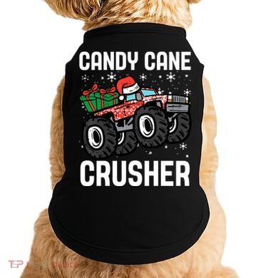 Candy Cane Crusher Christmas Monster Truck Doggie Tank