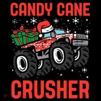 Candy Cane Crusher Christmas Monster Truck Coffee Mug thumb 5
