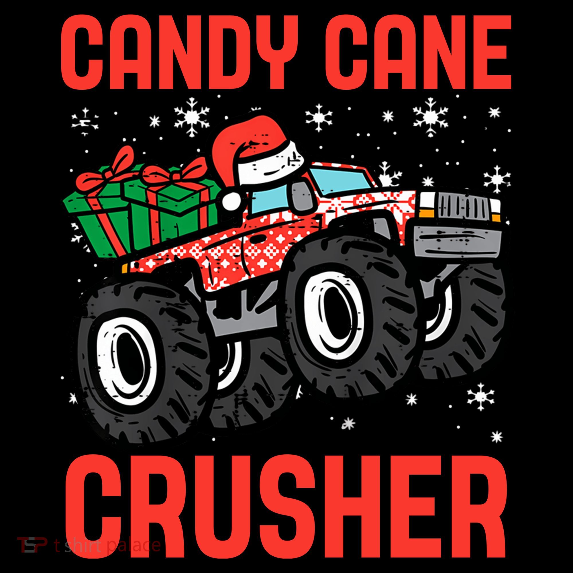 Candy Cane Crusher Christmas Monster Truck Coffee Mug