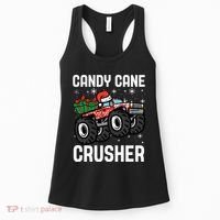 Candy Cane Crusher Christmas Monster Truck Women's Tank Top thumb 0