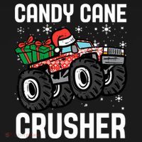 Candy Cane Crusher Christmas Monster Truck Women's Tank Top thumb 5
