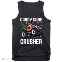 Candy Cane Crusher Christmas Monster Truck Tank Top thumb 0